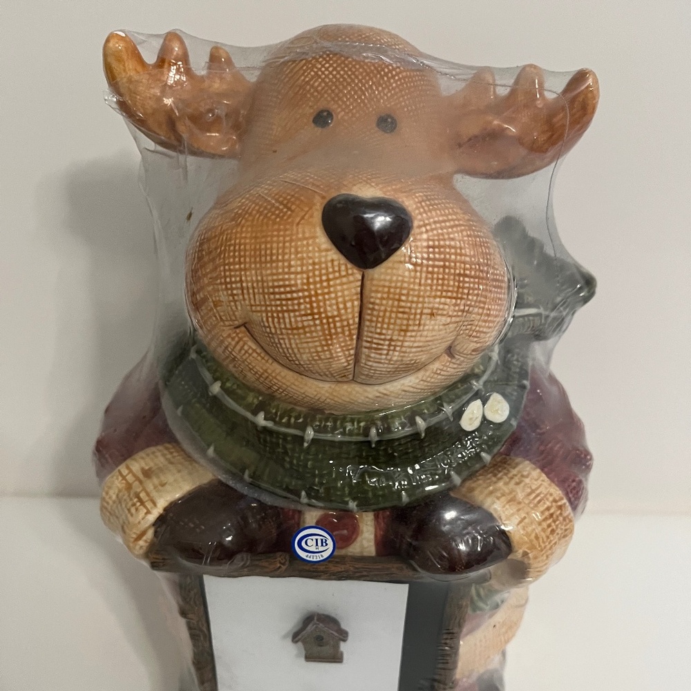Ceramic Moose Cookie Jar SEALED NEW